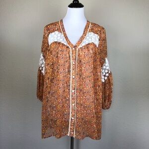 𝅺YOUNG Threads Sheer Top